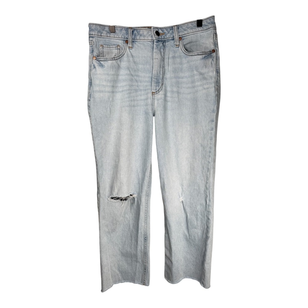 Elizabeth‎ & James Womens 12/31 Jeans Light Wash High Rise Cropped Distressed